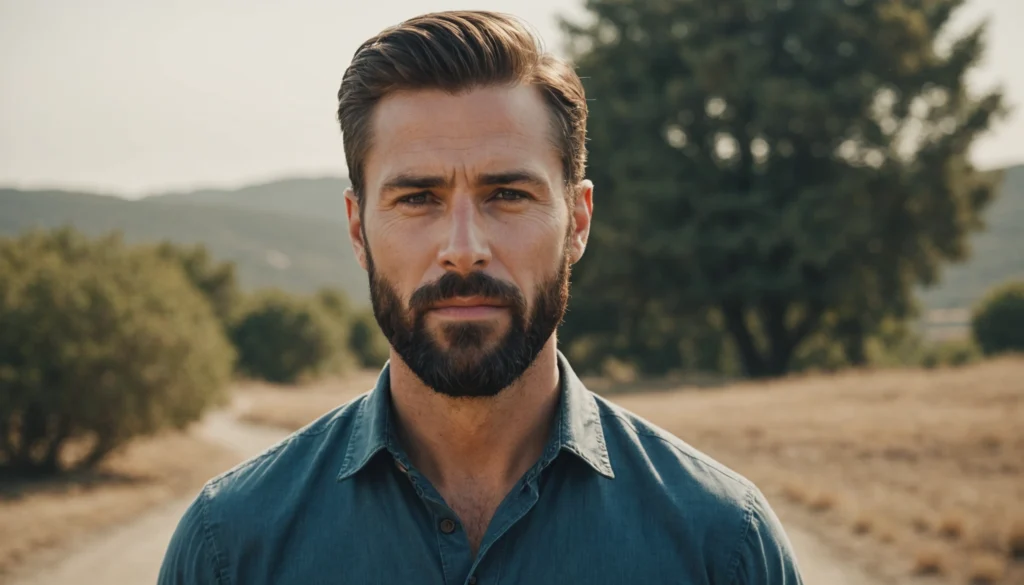 barbe homme sans moustache